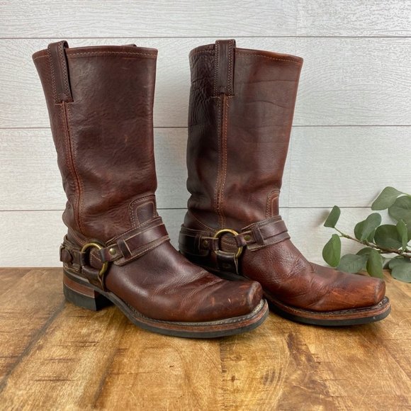 belted harness boots